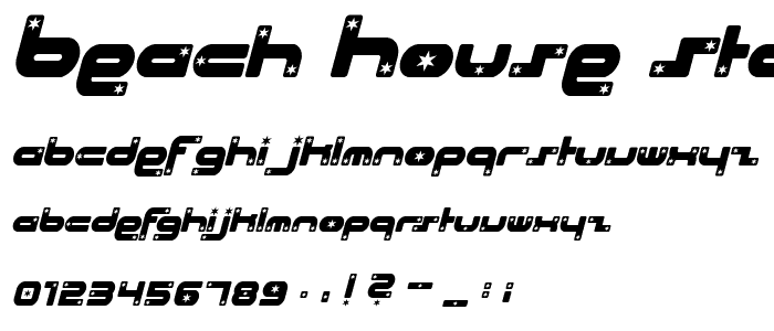 Beach House Stars Italic font